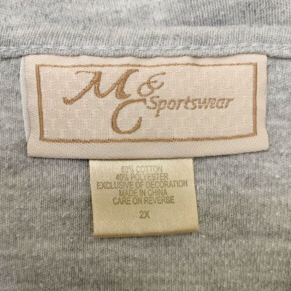 M&C Sportswear Christmas Ho Ho Ho Long Sleeeves Women’s Top, Size 2X - Picture 8 of 11